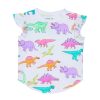 Clothing * | Cheaper Dino Dance Flutter Sleeve Shirttail Tee (Little Kids/Big Kids)