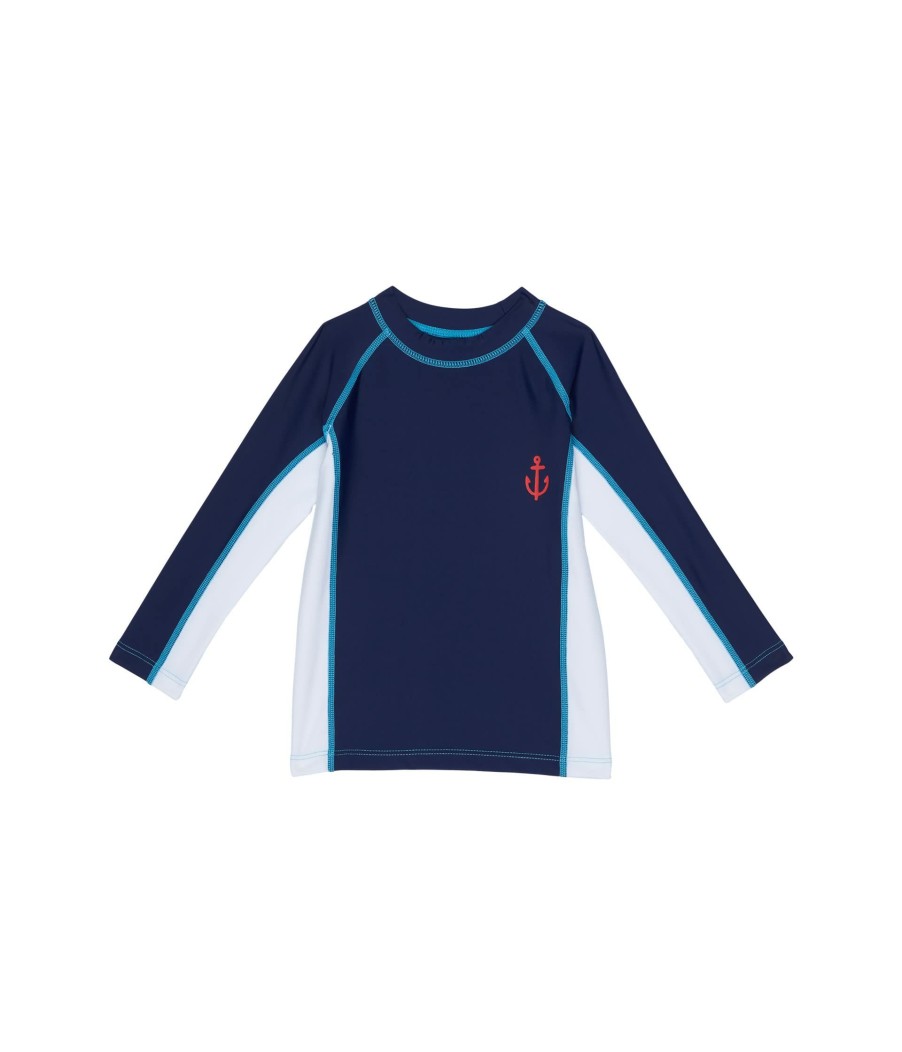 Clothing * | Reliable Quality Nautical Colour-Block Long Sleeve Rashguard (Toddler/Little Kids/Big Kids)